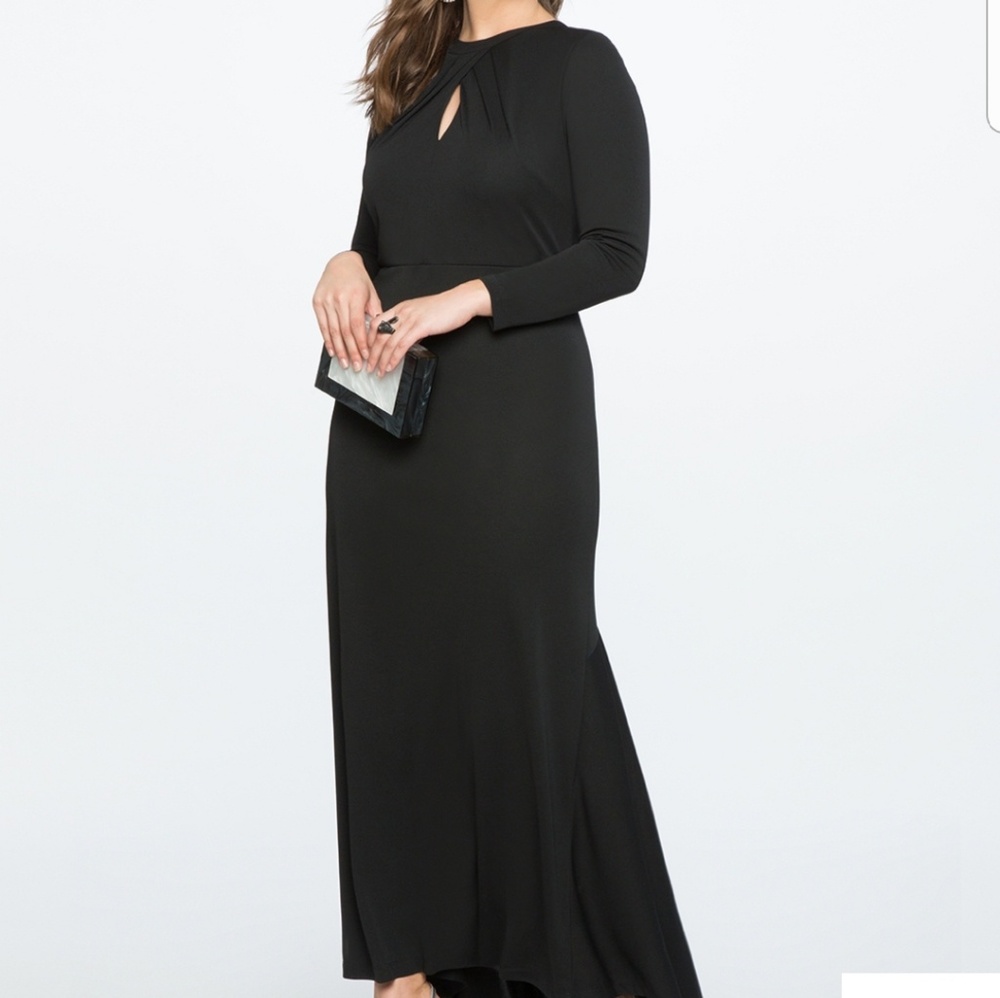 Eloquii keyhole neckline gown.